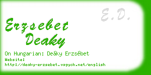 erzsebet deaky business card