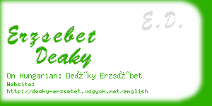 erzsebet deaky business card